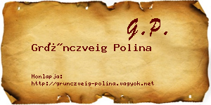 Grünczveig Polina névjegykártya
